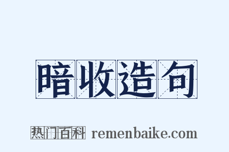 暗收造句是什么意思的图片